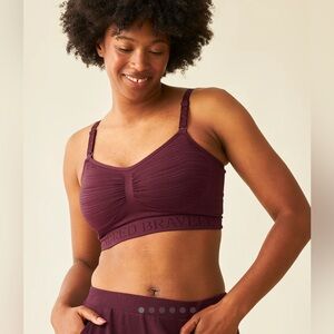 Kindred Bravely Deep Burgundy Sublime Hands-Free Pumping & Nursing‎ Bra Large